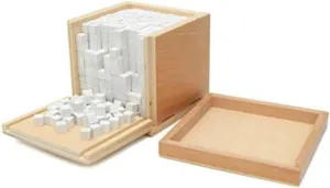 White Geometric Assembling Blocks Building Block Cube Baby Math Education Toys Montessori Math hierarchy uncorrupt Teaching Aid 1000pcs Cubes 