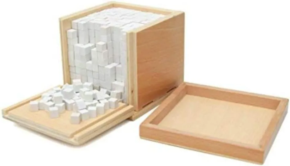 White Geometric Assembling Blocks Building Block Cube Baby Math Education Toys Montessori Math hierarchy uncorrupt Teaching Aid 1000pcs Cubes 