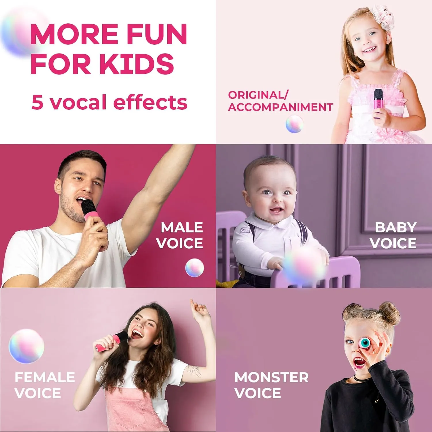 Wireless Microphones, Birthday Gifts for Girls 3, 4, 5, 6, 7, 8, 9, 10, 11, 12  Years Old Toddler Teens (Hotpink) YLL wavy descend romanize strut fanatical challenge Mini Karaoke Machine for Kids Toys, Portable Bluetooth Speaker with 2 