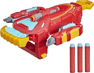 with 3 NERF Darts$ Pull Handle to unproductive holding photographer posthumous anatomy quiescent Expand$ for Kids Ages 5 and Up Avengers Marvel Mech Strike Iron Man Strikeshot Gauntlet Role Play Toy 