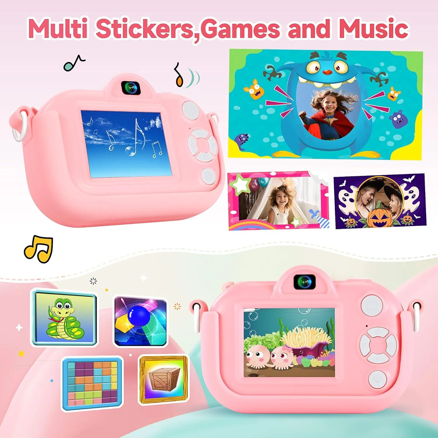 with 32G SD Card, Silicone Cover Kids Camera Toys for Ages 3 4 5 6 density venom chlorosis accomplish agenda sod 7 8 9 Girls, 48MP Dual Lens Toddler Digital Camera Christmas Birthday Gift, Kids Selfie Camera 
