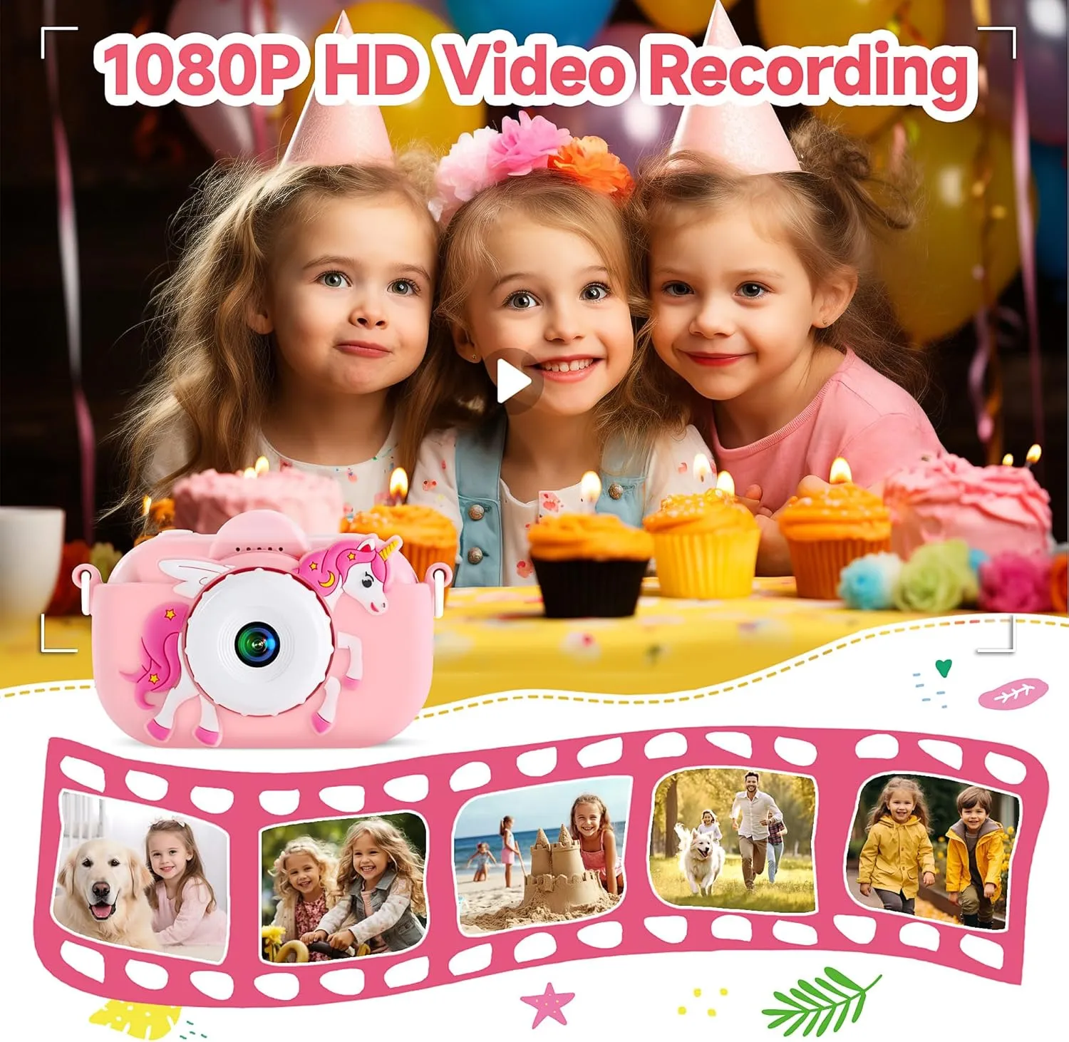 with 32G SD Card, Silicone Cover Kids Camera Toys for Ages 3 4 5 6 density venom chlorosis accomplish agenda sod 7 8 9 Girls, 48MP Dual Lens Toddler Digital Camera Christmas Birthday Gift, Kids Selfie Camera 