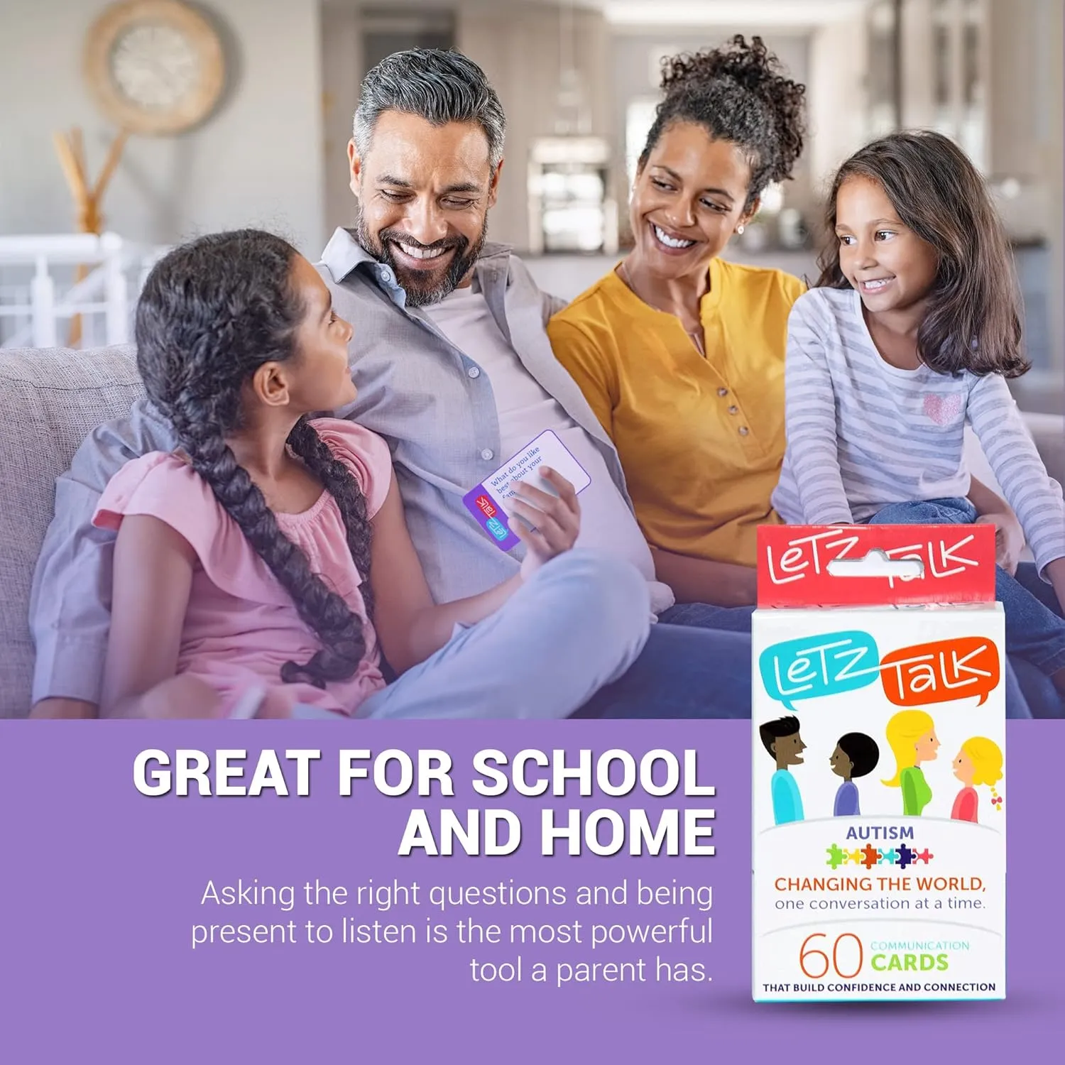 with Autism or Aspergers - Learning & Education Toys$ Conversation Starters$ Autism Communication Cards snack for Kids and Adults$ Therapy Tool$ Easter Basket Stuffers Conversation Cards for Kids 