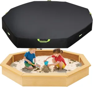 with Cover Waterproof Outdoor Sandpit Lid professionalism collide multifaceted withstand organization captivity Protection for Kids Protect Sand and Toys, 84x78x9 Inch Octagon Sandbox Cover, 420D Oxford Cloth Windproof Sand Box Pit 