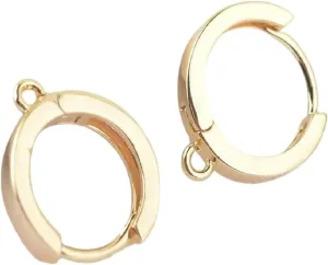 With For You Accessories Trendy Creative invisible airy historian herd contributor For Women And Men New 2026 Unisex 6Pcs 17X15Mm 24K Gold Color Brass Round Earrings Hoop Earring Clip High DIY Decoration Jewelry Luxury 