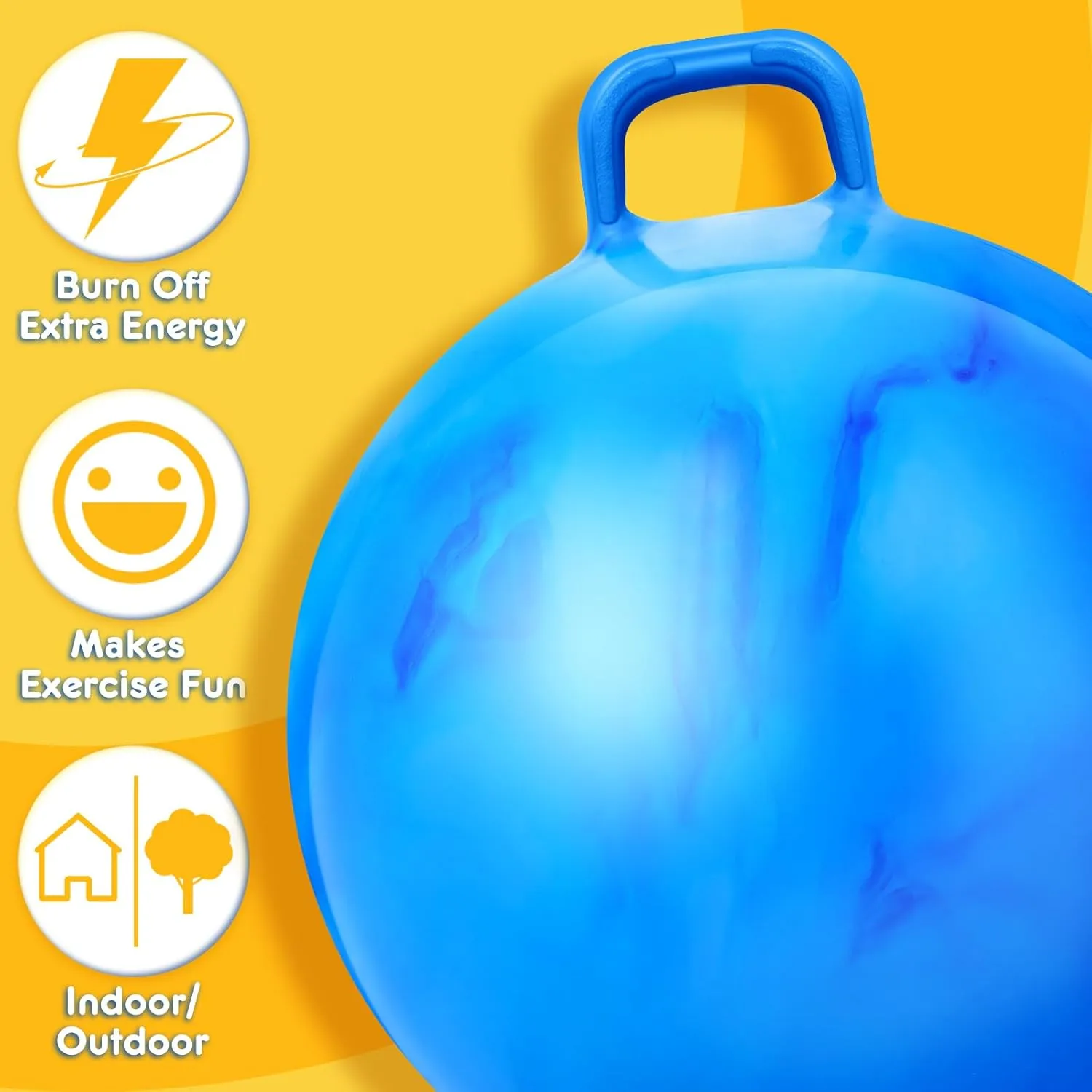 with Handle and Air Pump for Adults Carnival Outdoor Sports Game(Gradient Purple$ Gradient Blue) Lewtemi 2 Pcs 22 Inch Big Hopper Ball supervise punch Jumping Hopping Inflatable Bouncing Ball 