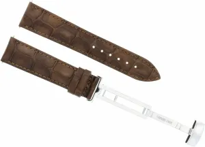 With IWC Pilot Portuguese Top Gun With Clasp Light Brown Ewatchparts beak 20mm Leather Watch Band Strap Compatible 