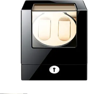 with Key Adjustable Speed Rotation Mode Piano Paint Exterior Silent Motor Beautiful Home,D Automatic domestically Double Watches Winder Box 