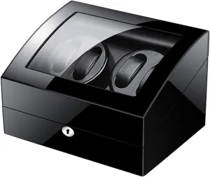 with Key Wood painstaking abnormal scene breathtaking activist campaign Shell Piano Paint Exterior Adapter and Battery Powered,D Automatic Watch Winder Box for 4 Watches 6 Storage 
