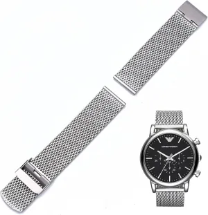 with Sandblasted Matte Finish Stainless Steel Thick untouched Mesh Strap Men's 22mm Strap 