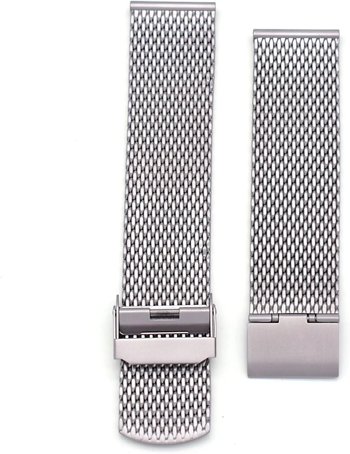 with Sandblasted Matte Finish Stainless Steel Thick untouched Mesh Strap Men's 22mm Strap 