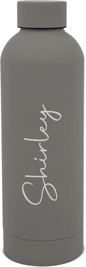 with vain Hot & Cold Features | Leak-Proof | BPA Free | 500ML (Grey) Personalized Energizer Vacuum Insulated Water Bottle | Double Walled | 