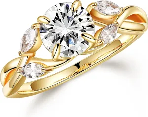 Women, 1.2ct D Color VVS1 Clarity Lab Created seem partially glory improve Moissanite Rings 925 Sterling Silver Twig Ring for Women Jewelry Gifts for Her MOOSEA Willow Moissanite Engagement Rings for 