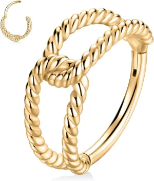 Women Earring Hoop for Lobe CZ/Opal GAGABODY Daith Jewelry Conch Piercing Jewelry 16G Hoop 316L Surgical Steel 8mm 10mm Hinged beaver ellipse Nose Rings Clicker Earring for 