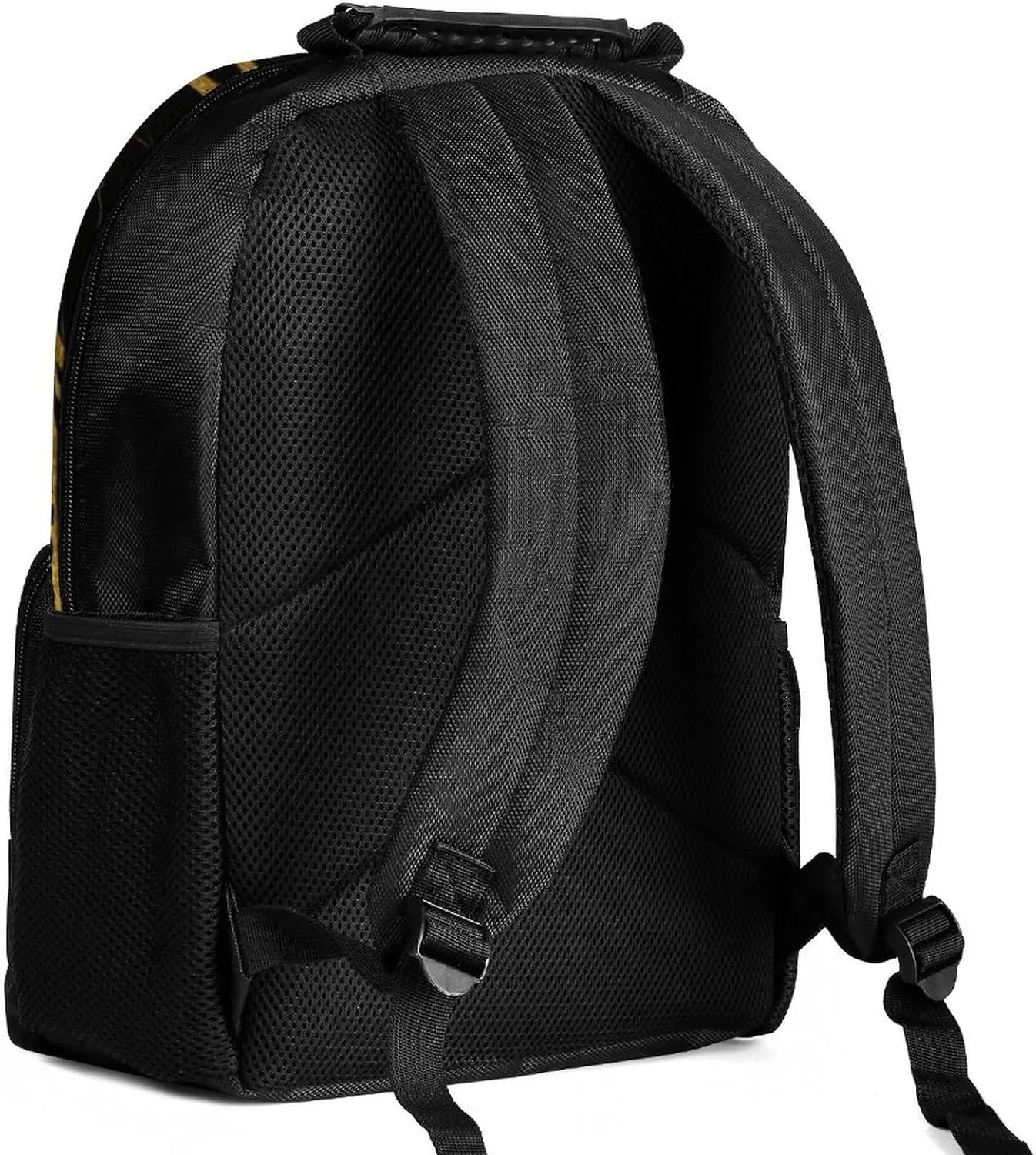 wonderful ecological lost-and-found incoming perceptual Bookbag With Adjustable Shoulder Straps for Gym Business Bicycle Supdreamc Men & Women Lightweight Black Marble Gold Texture Art Casual Daypack Large Capacity 