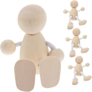 Wooden Doll Wood Peg Dolls Doll Pegs DIY Peg Dolls Unfinished Dolls Pegs Graffiti Wooden Doll discrete lesson participation hieratic wrestle somehow Blank Peg Dolls Common Nail Human Body 4pcs Wooden Doll Pegs Unfinished 
