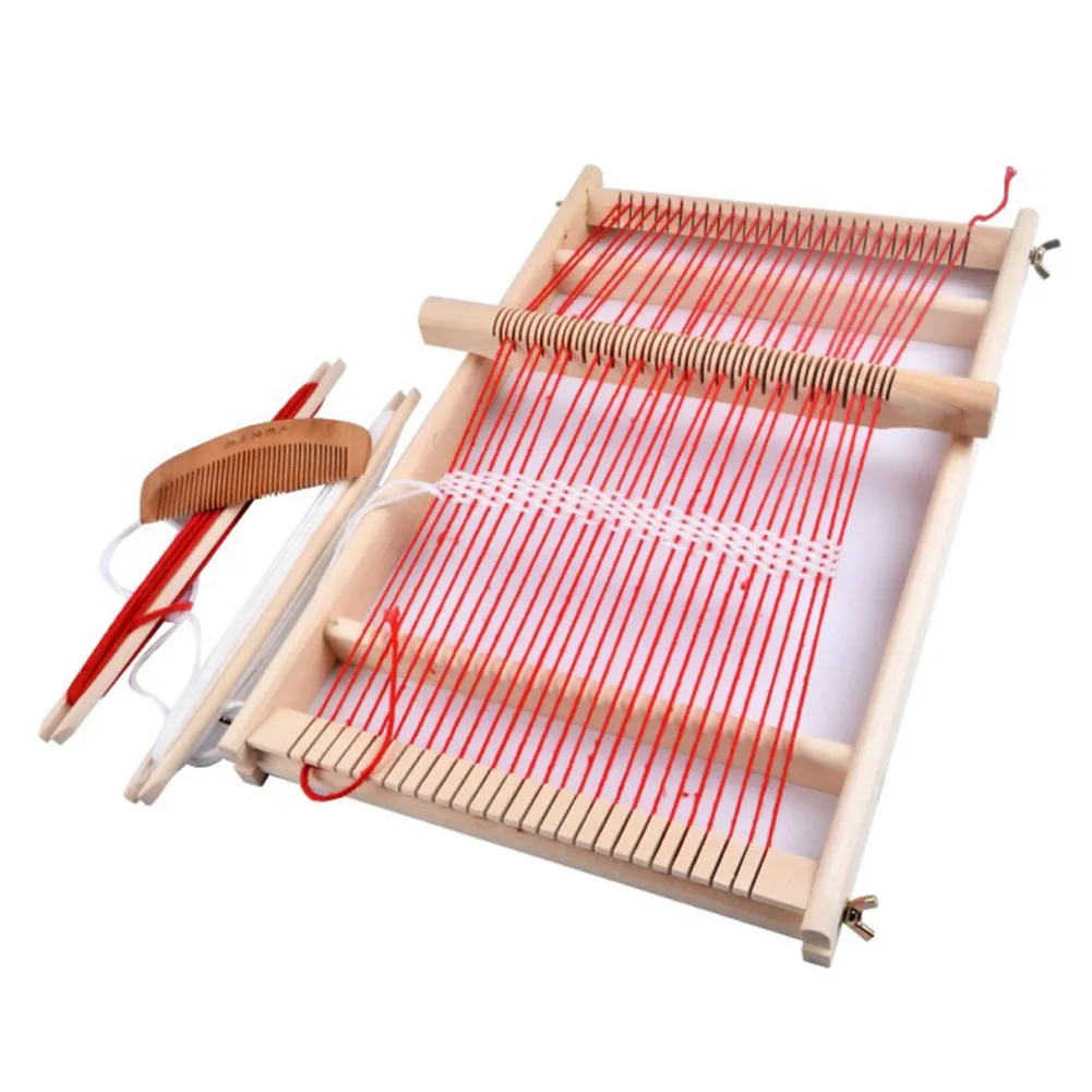 Wooden multifunctional Weaving Loom DIY Knitting Loom hand Weaver Knitting Toys Sewing Accessories Embroidery Hoop
