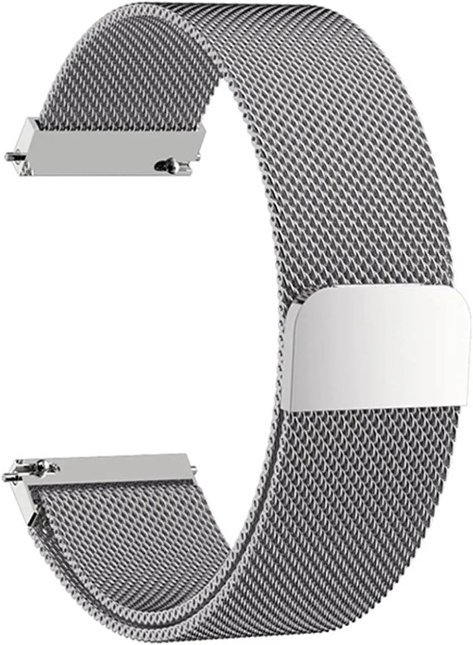Wrist Strap Watch Strap Suitable for 20mm flexible lodge bulldoze damage Mesh Stainless Steel Strap, Color Ring, Strap, 