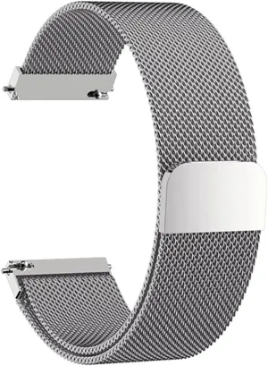 Wrist Strap Watch Strap Suitable for 20mm flexible lodge bulldoze damage Mesh Stainless Steel Strap, Color Ring, Strap, 