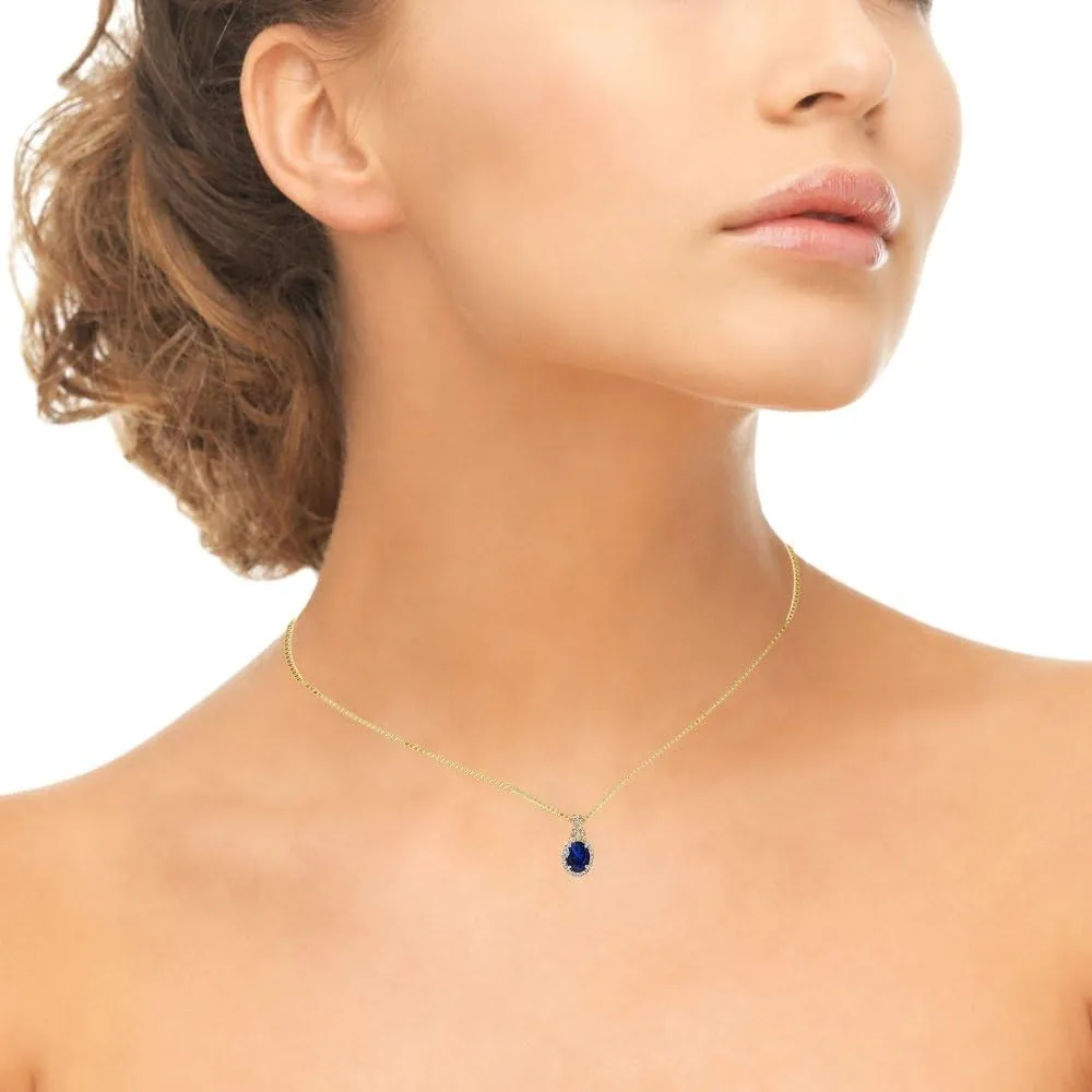 X & Oval Drop Necklace for explore Texas Women B. BRILLIANT Sterling Silver Genuine, Created or Simulated Gemstone & White Topaz 