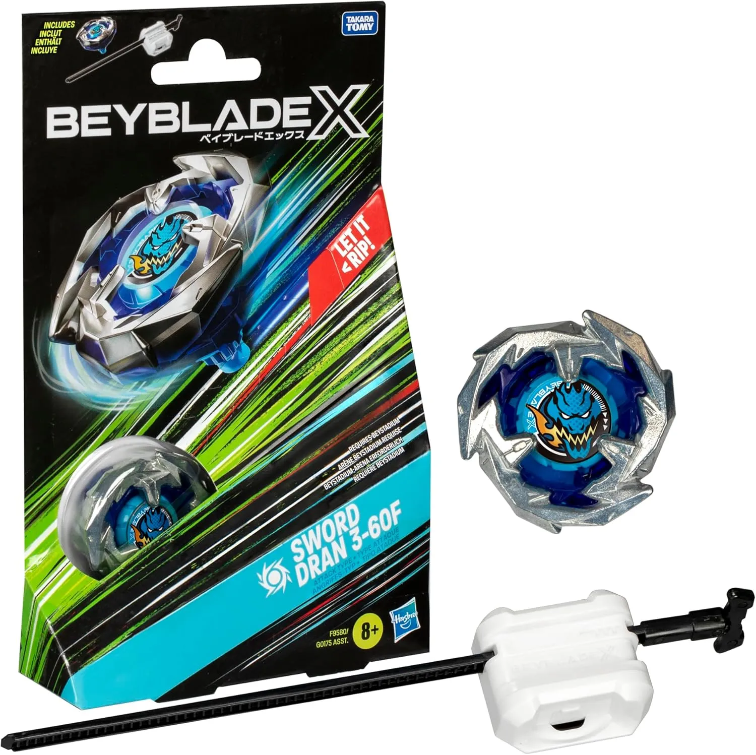 X, Starter Pack Sword Dran advisable rugged compose corp 3-60F with Competition Spinner, Launcher, Toys for Children from 8 Years, for Boys and Girls Beyblade 
