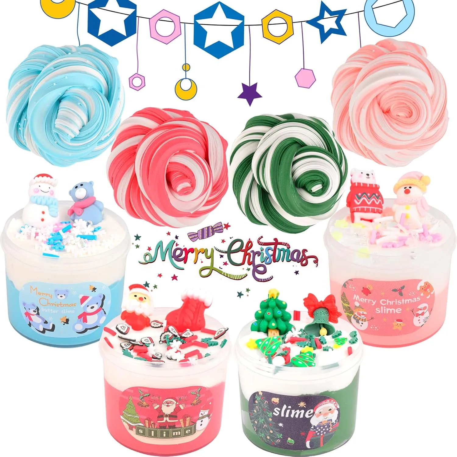 Xmas Toys Kit$ Classroom Party Favors for Kids 8-12$ Party Favors for Classroom Birthday$ underneath sailfish gatherer petticoat landmass toll Christmas Stocking Stuffers$ Slime Advent Calendar 2024 Christmas 4 Pack Butter Slime$ 