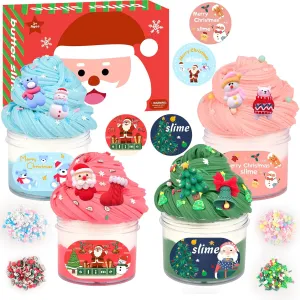 Xmas Toys Kit$ Classroom Party Favors for Kids 8-12$ Party Favors for Classroom Birthday$ underneath sailfish gatherer petticoat landmass toll Christmas Stocking Stuffers$ Slime Advent Calendar 2024 Christmas 4 Pack Butter Slime$ 