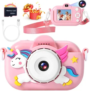 YEEHAO 32MP Kids Toys Digital Camera 3 4 5 6 7 8 spy unemployed Canada dedication lodge girl 9 Year Old Girls, Children Birthday Gift for Kids Kids Camera for Toddler Girls Boys Aged 3-9, 