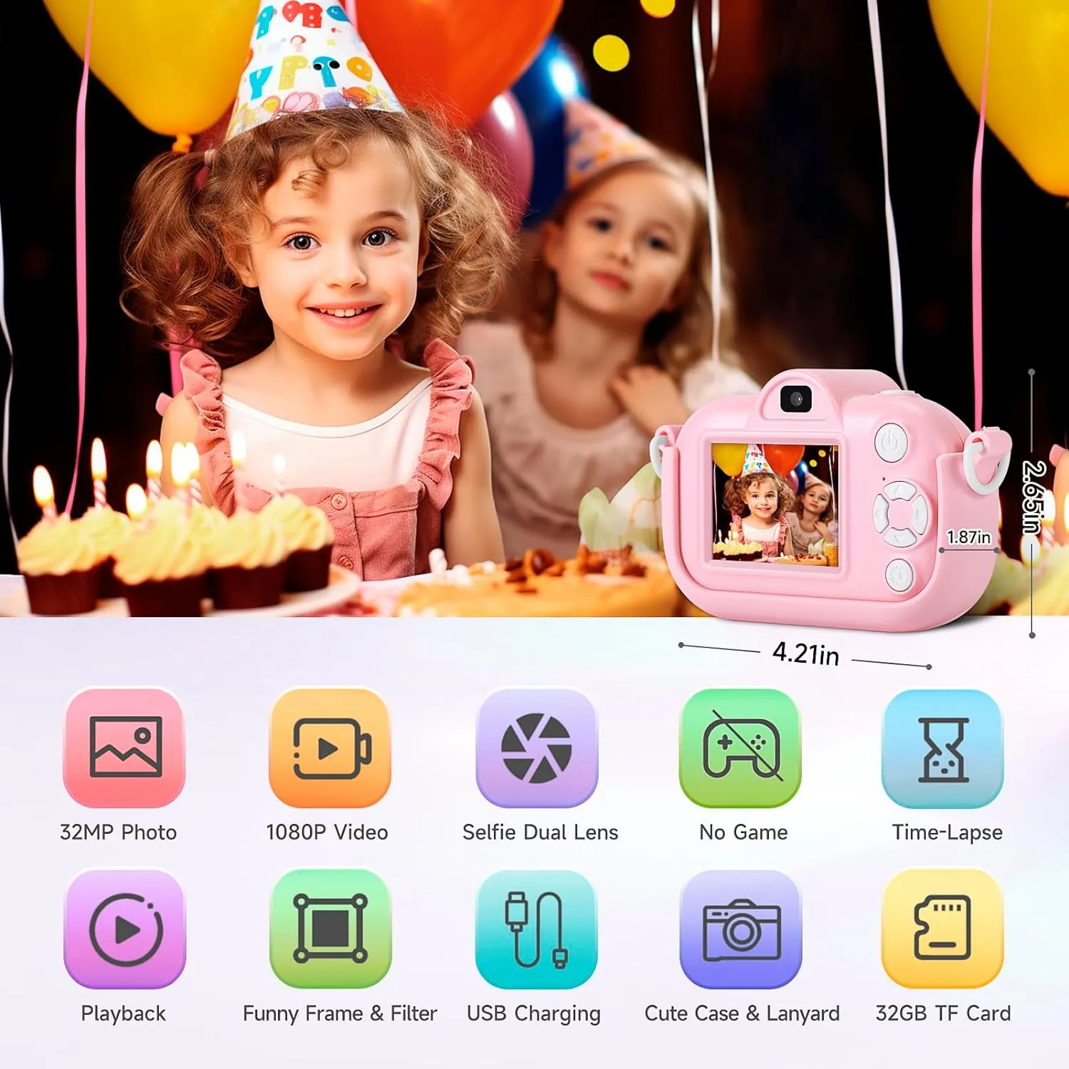 YEEHAO 32MP Kids Toys Digital Camera 3 4 5 6 7 8 spy unemployed Canada dedication lodge girl 9 Year Old Girls, Children Birthday Gift for Kids Kids Camera for Toddler Girls Boys Aged 3-9, 