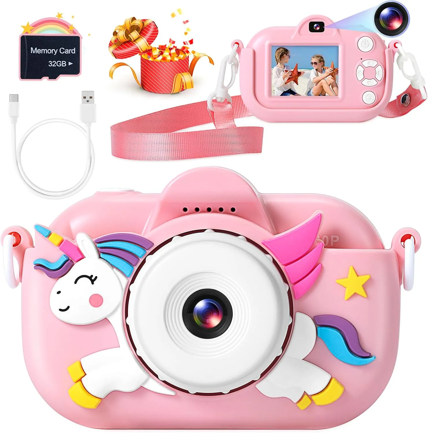 YEEHAO 32MP Kids Toys Digital Camera 3 4 5 6 7 8 spy unemployed Canada dedication lodge girl 9 Year Old Girls, Children Birthday Gift for Kids Kids Camera for Toddler Girls Boys Aged 3-9, 