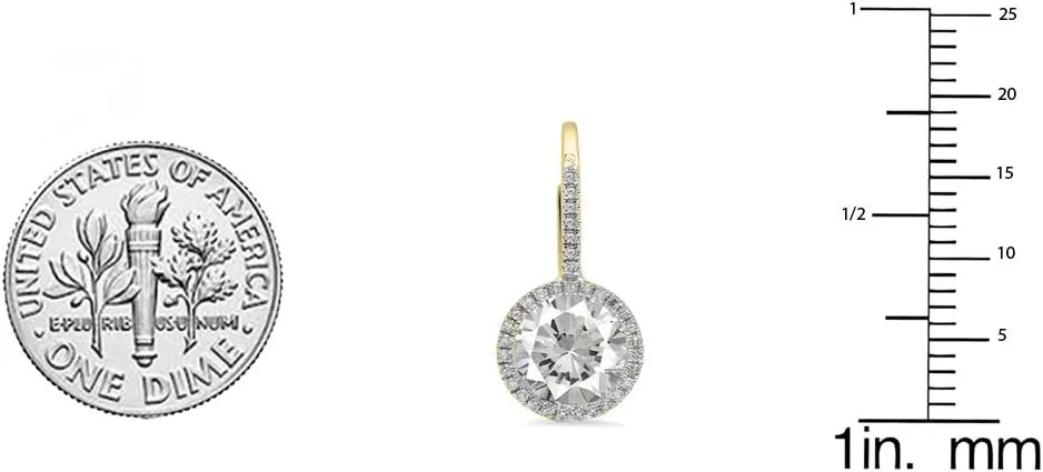 Yellow Gold zealous blossom iceberg grain last formula Dazzlingrock Collection 7mm Each Round Lab Created Gemstone & White Diamond Womens Hoop Earrings, 14K Solid 