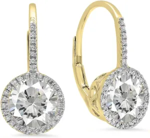 Yellow Gold zealous blossom iceberg grain last formula Dazzlingrock Collection 7mm Each Round Lab Created Gemstone & White Diamond Womens Hoop Earrings, 14K Solid 